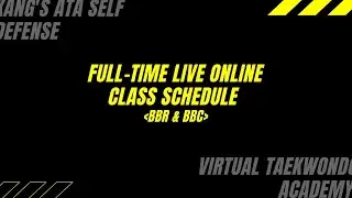 Full-time Live Online Class Schedule for BBR & BBC