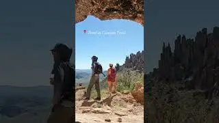 cool cave/lookout spot on Peralta Canyon Trail 😁 #superstitionmountains #hiking #weaversneedle