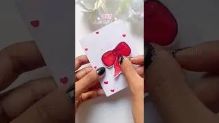 DIY Valentine Gift Card🎀🌷😱 #art #craft #shorts #viral