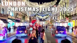 🇬🇧London City Nightlife | Night Walk  in Central London - November 2023 | London Night Walk 4K HDR