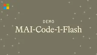 Voice Coding Demo: MAI-Code-1-Flash | Microsoft AI Models
