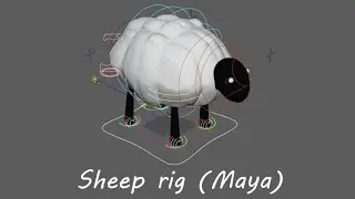 Sheep rig for game in Maya (2020)