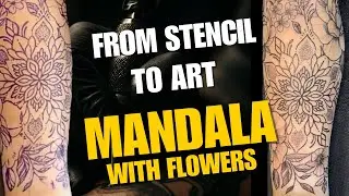 Mandala with flowers Tattoo timelapse by Lunatic House Tattoo 😊🌸