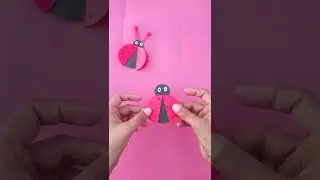 cute paper lady bugs #origami #papercraftsbysamman #shorts #youtubeshorts