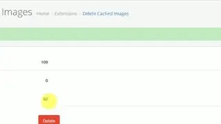 Opencart Delete Cached Images Extension