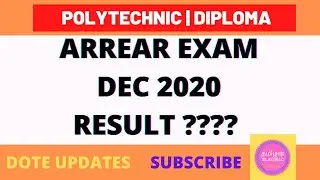 🔴 DOTE ARREAR RESULTS | DOTE BREAKING NEWS| DOTE DEC 2020 RESULTS | POLYTECHNIC | TAMIZHAN ULAGAM |