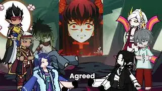 Fandoms react to kokushibo | Giyuu | demon slayer | Gacha Life 2