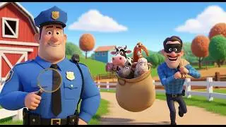 Brave Police Officer for Kids! 👮‍♂️ Old MacDonald Had a Farm Story Adventure 🚜✨