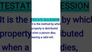 TYPES OF SUCCESSION