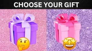 Choose Your Gift Challenge 🎁 Pink VS Purple 💝💜 #chooseyourgift #youtube #wouldyourather #challenge