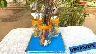 DIY Spoon Organizer - Beautiful Spoon And Forks Holder Idea