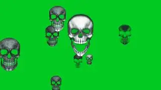 💀 CALAVERAS pantalla verde [ SONIDO voz tetrica CHROMA KEY HALLOWEEN🔊 ] 💀 fondo verde croma