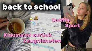 Zurück in dem Bildungsbunker 💫🤗  *Klausuren zurück, Noten, Outfits und Sport* 
