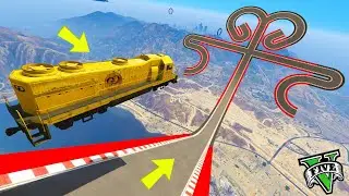 GTA 5 ONLINE 🐷 MEGA RAMPA CON TRENO !!! 🐷 DAJE !!