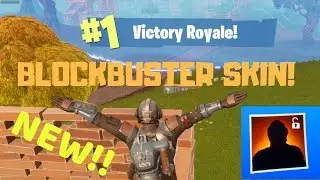 NEW! Blockbuster skin gameplay. Fortnite solo win! - All highlights
