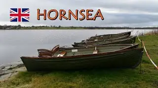 Hornsea - East Yorkshire, seaside town in rain and wind - UK