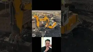 LIEBHERR 974 EXCAVATOR LOADING COAL ON TRUCK