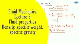 Fluid Mechanics | L3 | Fluid properties 1 | Density, specific weight, specific gravity | GATE, ESE