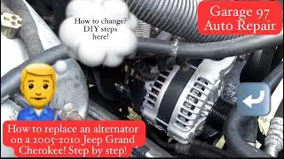 How to change an alternator on a 2005-2010 Jeep Grand Cherokee 5.7 L #Jeep #howto #diy #Cherokee