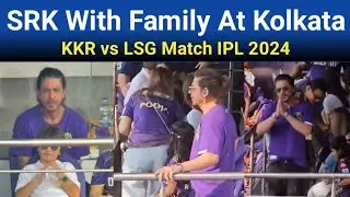 SRK With Family In Kolkata Watching KKR vs LSG Match | SRK Entry Today In Eden Garden IPL 2024