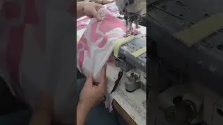 Double needle operation at bottom hemming / wilma channel #workplace #garmentindustry #shorts