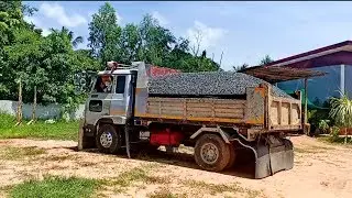 รถหกล้อดั้มเทหินคลุก!!รถหกล้อดั้มHino SumoเทหินคลุกทำทางDump Truck Thailand