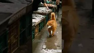 Moti Billi Ki Machhli Chori | Viral Cat Stealing Fish in Market! #shorts