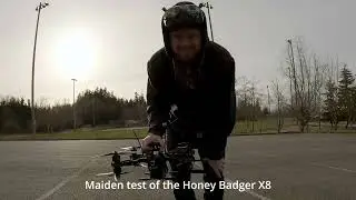 HoneyBadger FPV X8 CineLifter maiden flight!