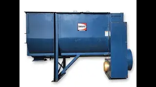 Used 115 Cubic Foot H C Davis Sons Double Ribbon Batch Mixer Model HD30, 25HP