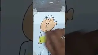 How to draw Boo Chan from crayon Shin Chan for kids #drawing #short