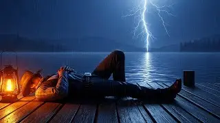 Cozy Tent Shelter During a Heavy Night Time Thunderstorm | RDR2 Relaxing Rain ASMR Best Sleep Aid