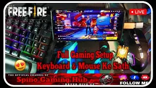 🔥 Best Keyboard & Mouse FF Mobile gaming setup 📲🖱️⌨️| Spinogaminghub| #shortslive #freefire #viral