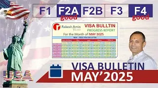 USA Visa Bulletin May 2025,  Family based Green Card, F1, F2A, F2B, F3, F4,  America Visa News