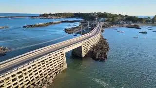 Bailey Island Bridge, Maine.  Video of a National Civil Engineering Historic Landmark, Sep 24, 2022
