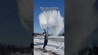 Hot Water Turning Into Ice Crystals ✨✨ #science #curiosity #tech #scifi