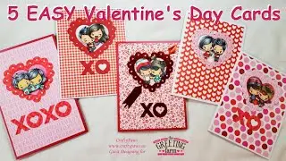 How to Make 5 EASY Valentine's Day 💗 Cards: Guest Designing for The Greeting Farm