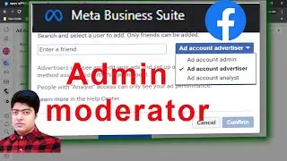 Admin moderator Add in Facebook Page Meta Business Suite II how ad admin to Facebook