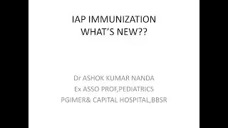 IAP IMMUNIZATION 2022 [what's NEW]