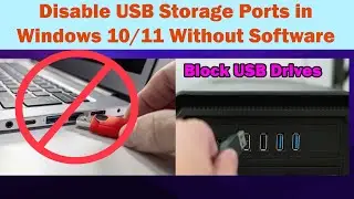 How to Disable USB Ports via Registry in Windows 10/11