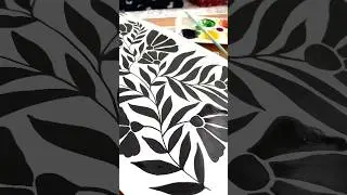 Black & White floral garden #art #satisfying #painting #drawing #india #shortvideo #artwork #shorts