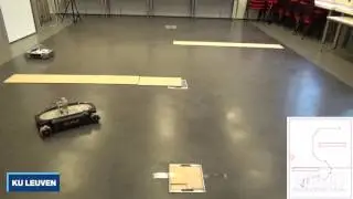 Spline-based motion planning - KUKA youBot moving through a  vast environment (moving obstacles)
