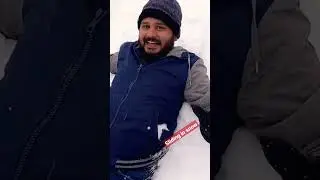 Sliding in snow #swat #shorts #snowfall #amazing