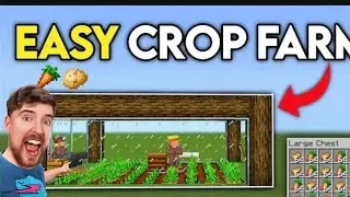 Minecraft Villager Auto Crop Farm Tutorial -  Potato Wheat Carrot Beetroot.