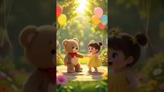 🧸 Teddy Bear Song for Kids | Cute Baby & Teddy Dance | Nursery Rhymes 3D Animation#shorts