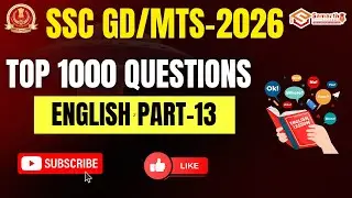 SSC GD & MTS English 2026 | Practice Set 13/50 | Most Important Questions | Samarth Academy #sscgd