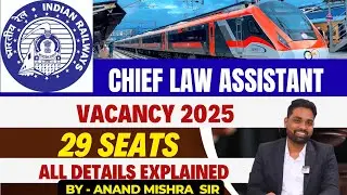 Chief Law Assistant in Indian Railways 2025 | Public Prosecutor Post in Ministry of Railways
