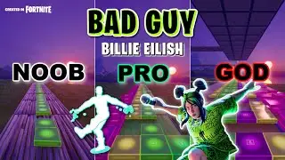 Billie Eilish - Bad Guy - Noob vs Pro vs God (Fortnite Music Blocks)