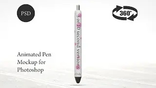 Photoshop pen product mockup animation - instructions for pen animation