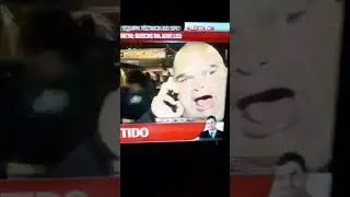 Funny guy keeps screaming into news camera