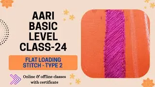 Aari basic level class - 24 | Cross flat loading stitch